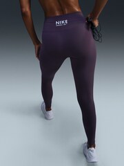 Nike Dark Purple One High Rise Leggings - Image 5 of 5