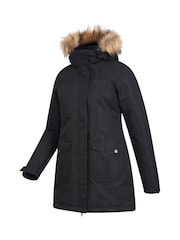 Mountain Warehouse Black Tarka Waterproof Long Padded Jacket - Image 3 of 5