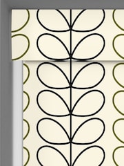 Orla Kiely Black and Olive Green Linear Stem Made to Measure Roller Blinds - Image 4 of 6