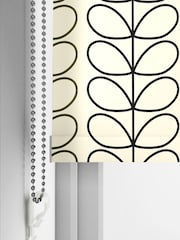 Orla Kiely Black and Olive Green Linear Stem Made to Measure Roller Blinds - Image 6 of 6