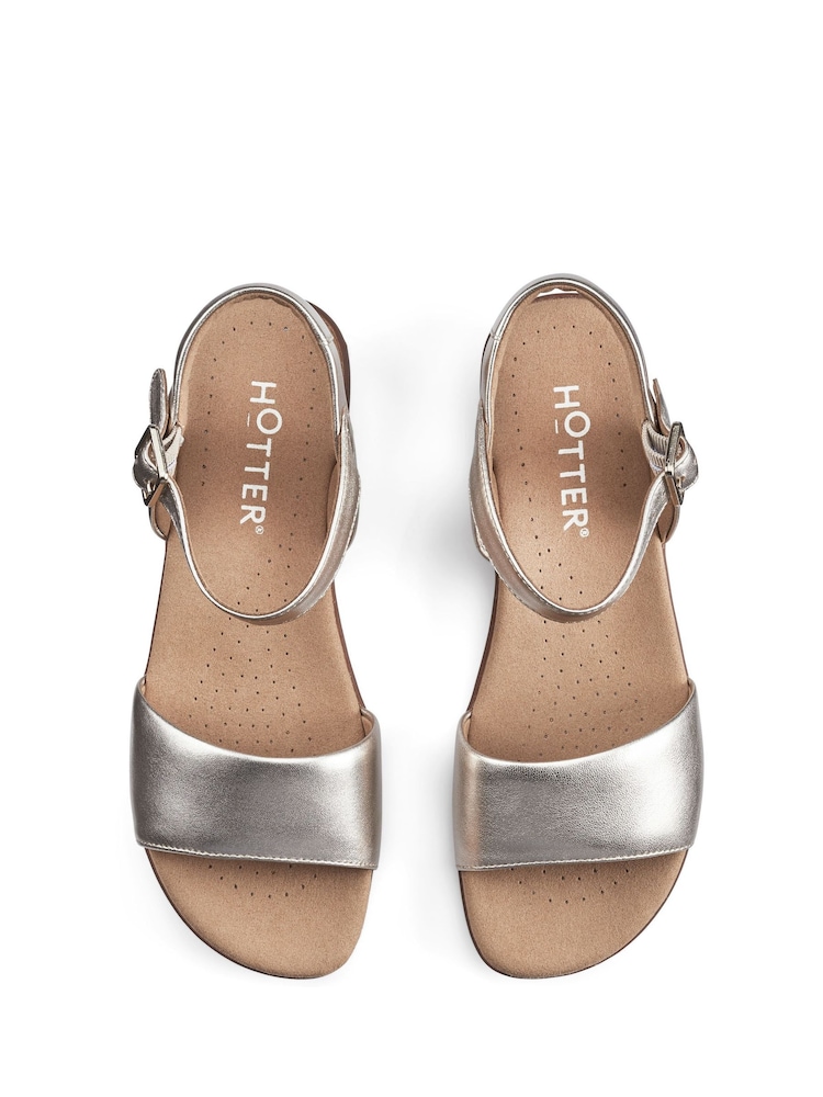 Hotter Gold Hotter Tropic Buckle Regular Fit Sandals - Image 1 of 2
