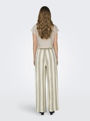 JDY White Petite Wide Leg Linen Mix Co-Ord Trousers - Image 2 of 5