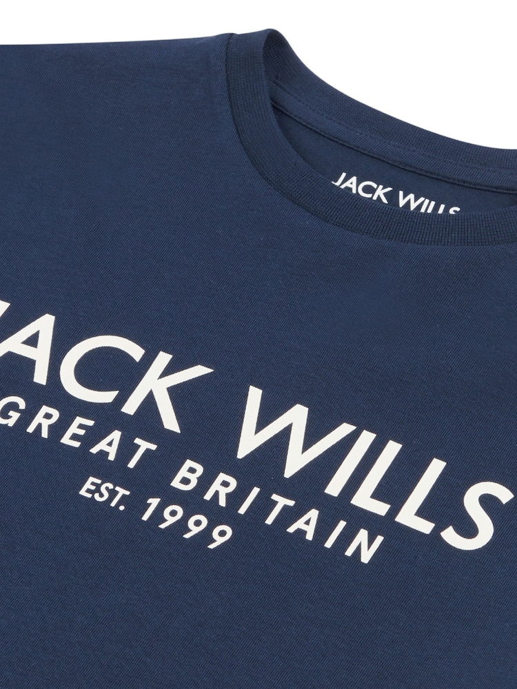Mornarica - Jack Wills dečki v standardnem kroju Carnaby 100% Bombažna majica - Slika 7 iz 7 Mornarica - Jack Wills dečki v standardnem kroju Carnaby 100% Bombažna majica - Slika 7 iz 7