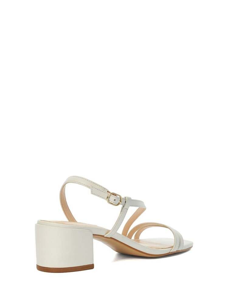 Dune London White Low Block Heel Maryanne Sandals - Image 2 of 4