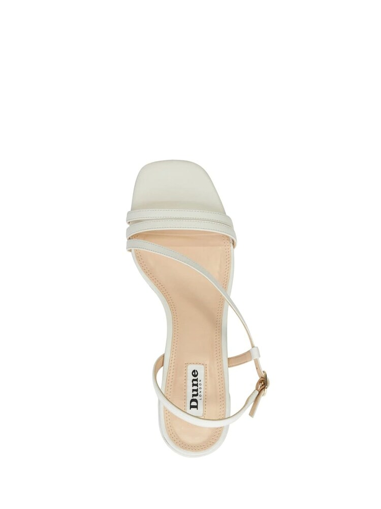 Dune London White Low Block Heel Maryanne Sandals - Image 4 of 4