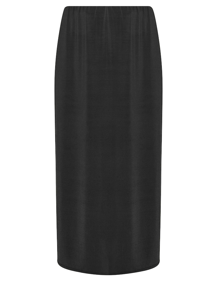 Yours Curve Black YOURS LONDON Curve Forest Green Slinky Maxi Skirt - Image 5 of 5