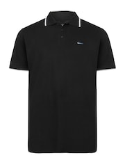 BadRhino Big & Tall Black/Red/Blue 100% Cotton Tipping Polo Shirts 3 Pack - Image 2 of 4