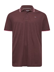 BadRhino Big & Tall Black/Red/Blue 100% Cotton Tipping Polo Shirts 3 Pack - Image 3 of 4