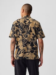 Gap Black Linen-Cotton Short Sleeve Shirt - Image 2 of 5