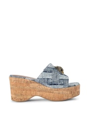 Kurt Geiger London Denim Kensington Mule Sandals - Image 2 of 5