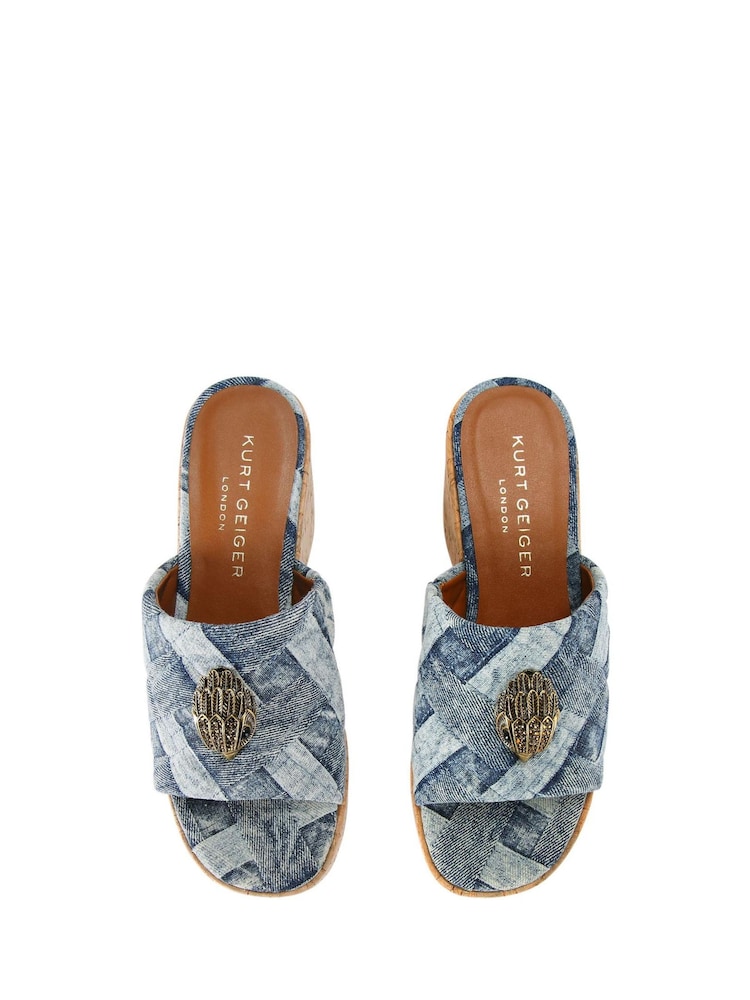 Kurt Geiger London Denim Kensington Mule Sandals - Image 5 of 5