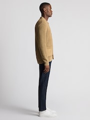 Remus Uomo Camel 100% Cotton Button Through Cardigan - Image 3 of 6