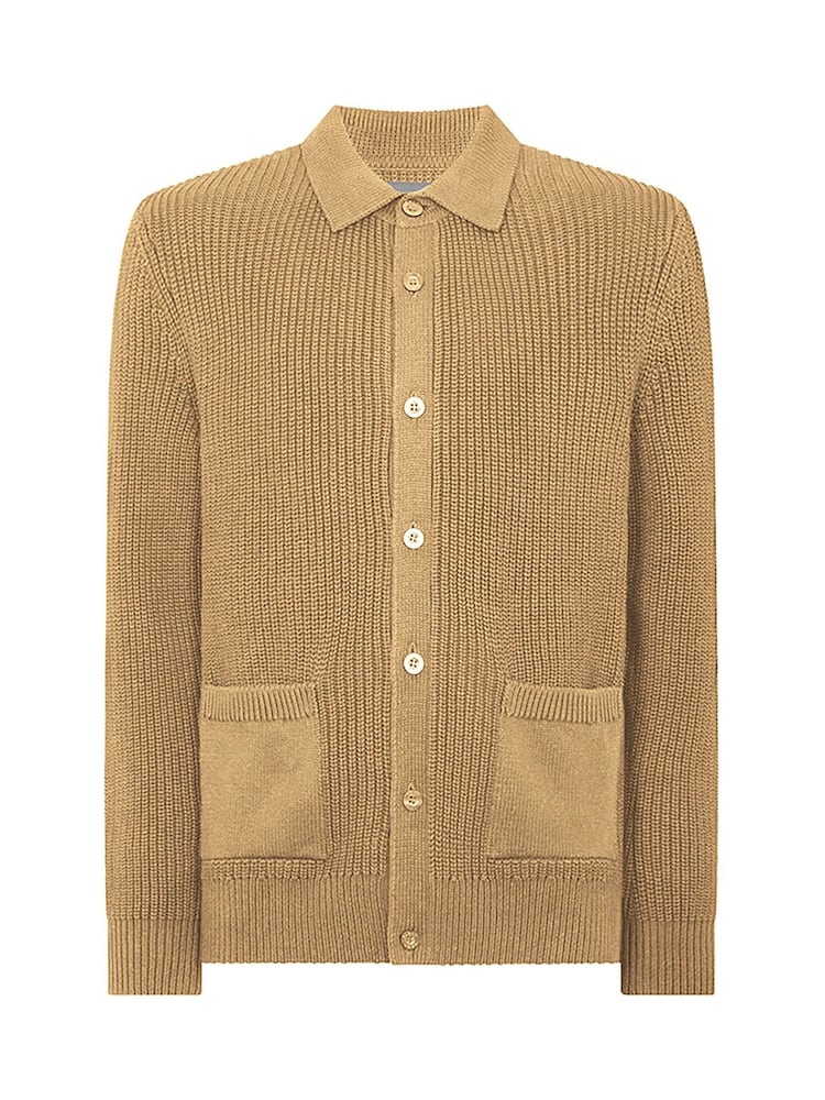 Remus Uomo Camel 100% Cotton Button Through Cardigan - Image 6 of 6 Remus Uomo Camel 100% Cotton Button Through Cardigan - Image 6 of 6