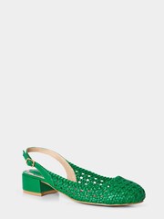 Joe Browns Green Chic Woven Slingback Shoes - Image 2 of 4