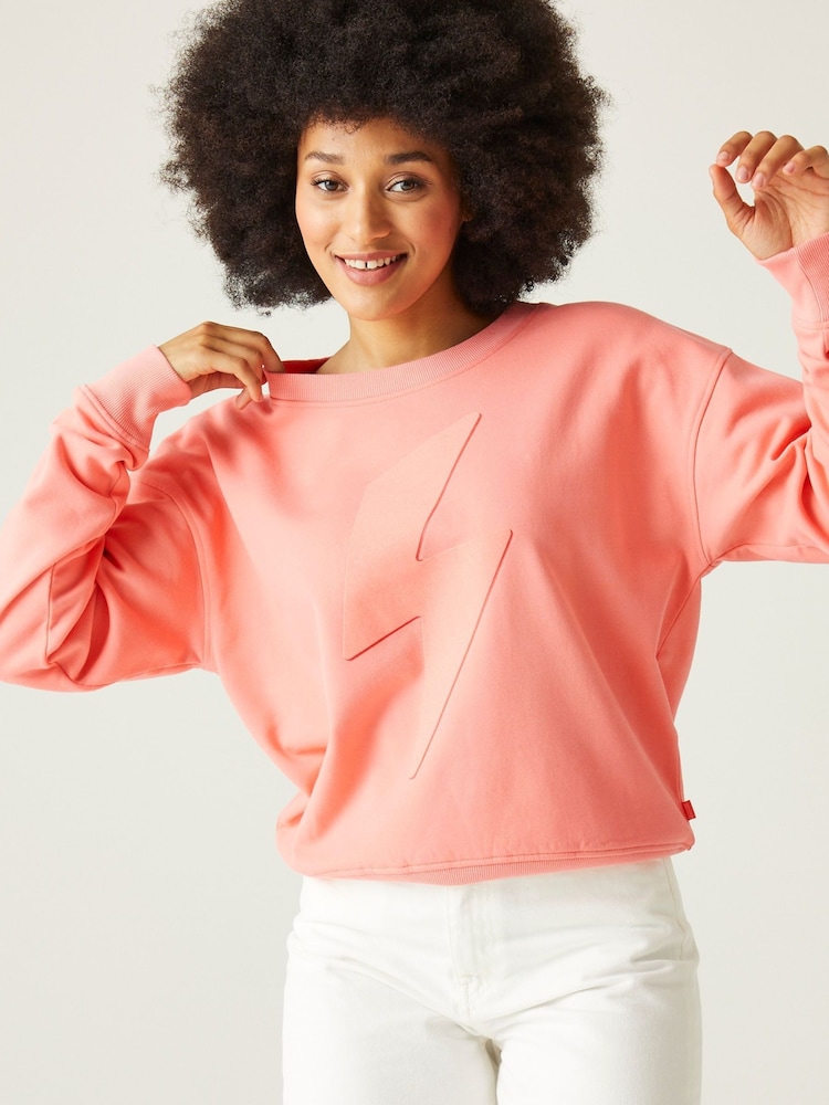 Regatta Pink Avika Coolweave Cotton Fleece - Image 2 of 7 Regatta Pink Avika Coolweave Cotton Fleece - Image 2 of 7