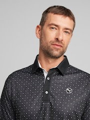 Puma Black Pure Geo Golf Mens Polo Shirt - Image 4 of 6
