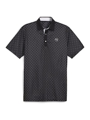 Puma Black Pure Geo Golf Mens Polo Shirt - Image 5 of 6