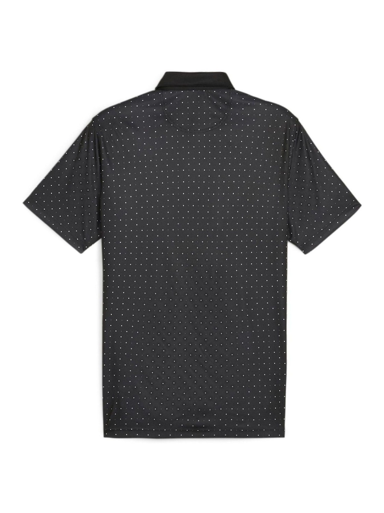 Puma Black Pure Geo Golf Mens Polo Shirt - Image 6 of 6