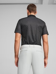Puma Black Pure Geo Golf Mens Polo Shirt - Image 8 of 11