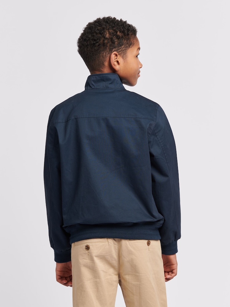 U.S. Polo Assn. Blue Boys 100% Cotton Twill Harrington Jacket - Image 4 of 8