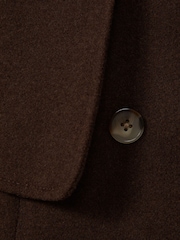 Reiss Chocolate Karlie 13-14 yrs Double Breasted Cape Coat with Wool - Image 4 of 4