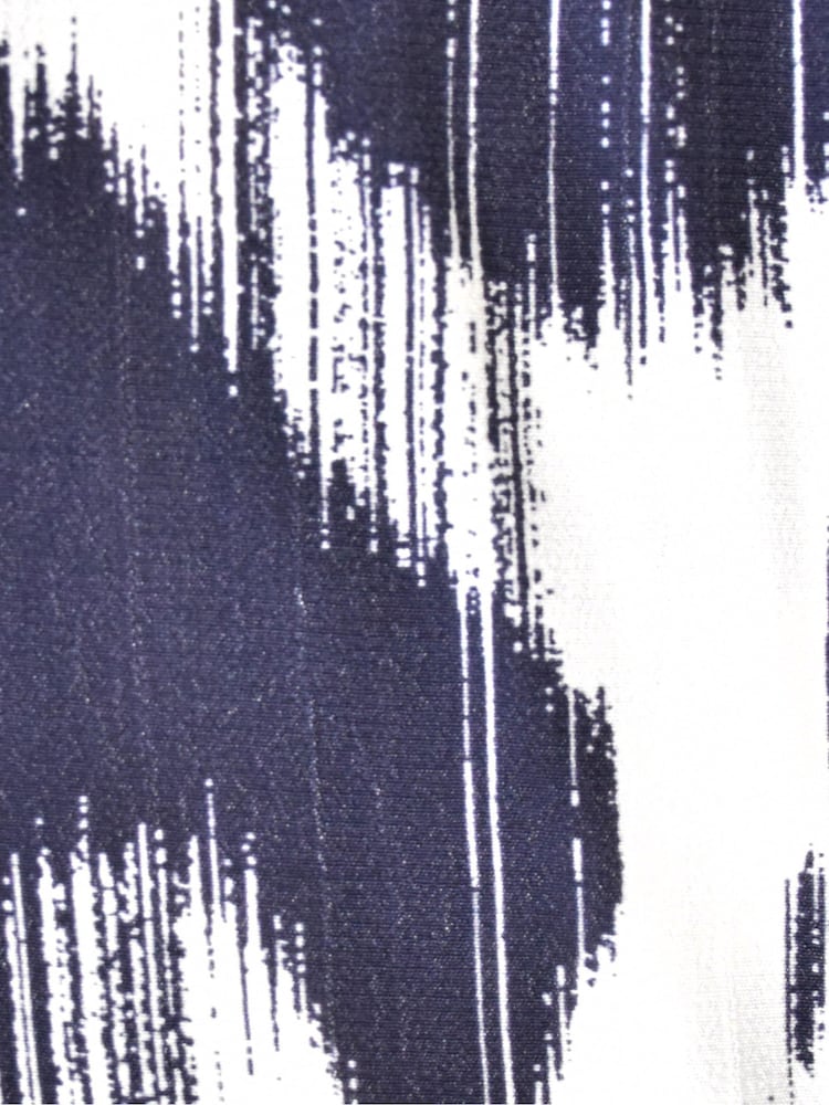 Live Unlimited Blue Curve Geo Print Tie Neck Blouse - Image 8 of 8 Live Unlimited Blue Curve Geo Print Tie Neck Blouse - Image 8 of 8