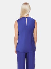 Whistles Petite Blue Clara Longline Tank - Image 2 of 5