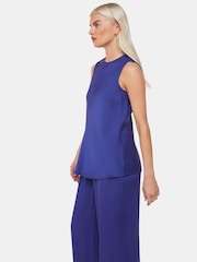 Whistles Petite Blue Clara Longline Tank - Image 3 of 5