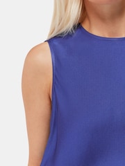 Whistles Petite Blue Clara Longline Tank - Image 4 of 5