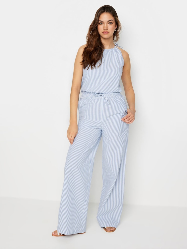 Long Tall Sally Blue Stripe Wide Leg Trousers - Image 2 of 6