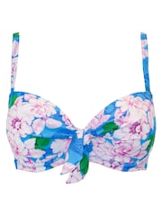 Pour Moi Blue Rosa Cova Padded Underwired Bikini Top - Image 3 of 4