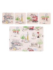 Cath Kidston Cream Billie Goes To Town Placemats & Coasters - Image 2 of 6