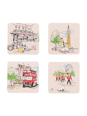 Cath Kidston Cream Billie Goes To Town Placemats & Coasters - Image 3 of 6