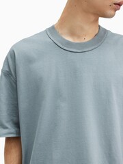 AllSaints Blue Isac Short Sleeve Crew T-Shirt - Image 6 of 9