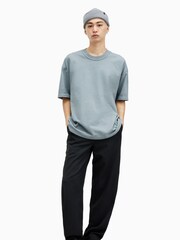 AllSaints Blue Isac Short Sleeve Crew T-Shirt - Image 7 of 9