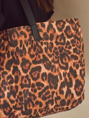 Tan Animal Print Beach 100% Cotton Bag - Image 3 of 8