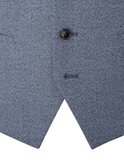 Skopes Blue Jodrell Marl Tweed Tailored Fit Suit Waistcoat - Image 5 of 5