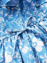 Blue Floral One Shoulder Dress (3-16yrs) - Image 7 of 7