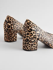 Animal Forever Comfort® Leather Point Toe Low Block Heels - Image 8 of 8
