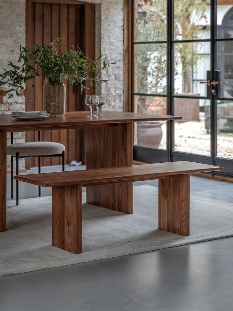 Gallery Home Natural Eddleston Dining Bench - Image 1 of 4
