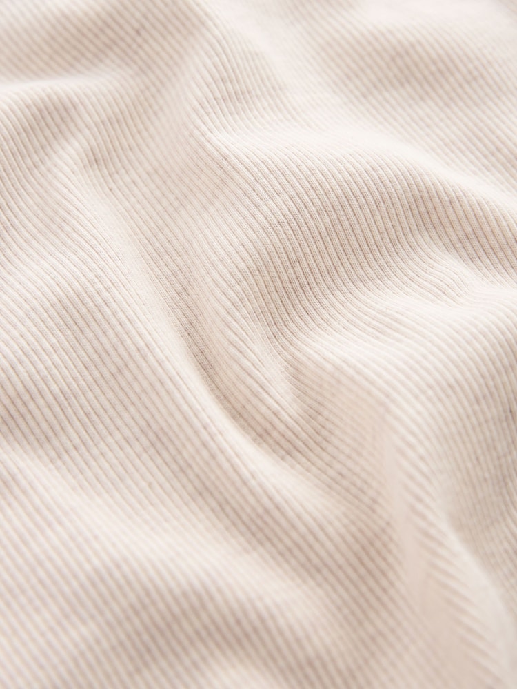 Neutral/Ecru Long Sleeve Double Collar Henley Top - Image 7 of 7