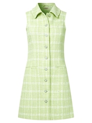 Joe Browns Green Collared Boucle Sleeveless Shift Dress - Image 6 of 6