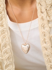 Gold Tone Heart Enamelled Necklace Made With Recycled Metals - Image 2 of 4