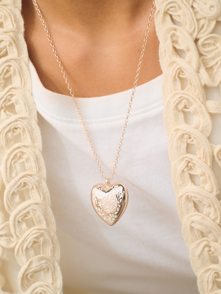 Gold Tone Heart Enamelled Necklace Made With Recycled Metals - Image 2 of 4