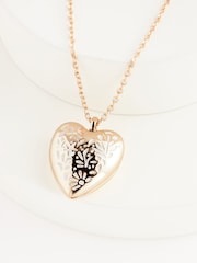 Gold Tone Heart Enamelled Necklace Made With Recycled Metals - Image 4 of 4
