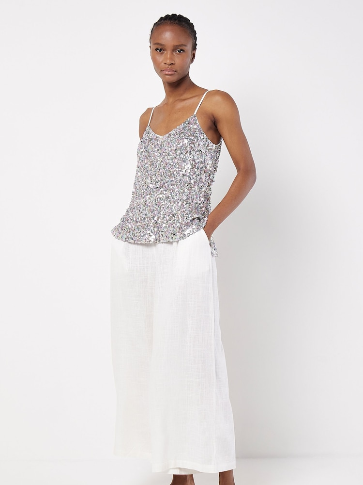 Apricot Multi Sequin Cami Top - Image 1 of 4