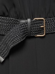 Mango Black Belt Long Jumpsuit - Image 7 of 7