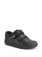 Start Rite Spider Web Leather Double Rip Tape School Black Shoes - Image 3 of 6