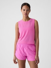 Gap Pink Breathe Cropped Sleeveless Muscle T-Shirt - Image 1 of 5