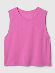 Gap Pink Breathe Cropped Sleeveless Muscle T-Shirt - Image 5 of 5